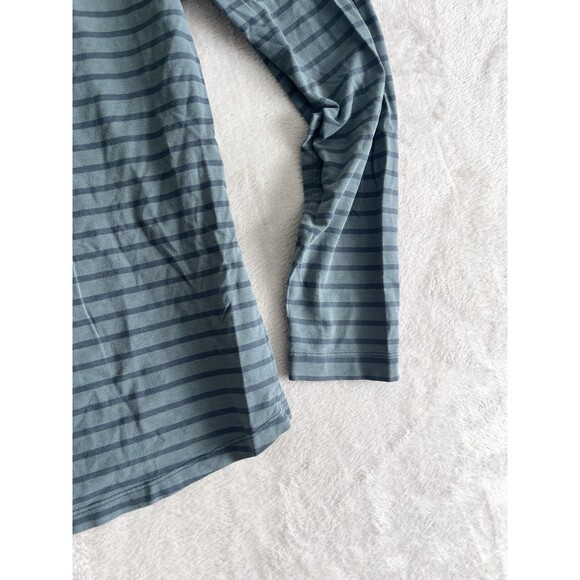 Lululemon Tee Shirt Long Sleeve Basic Mens Striped Stretch Performance Large - Picture 10 of 10